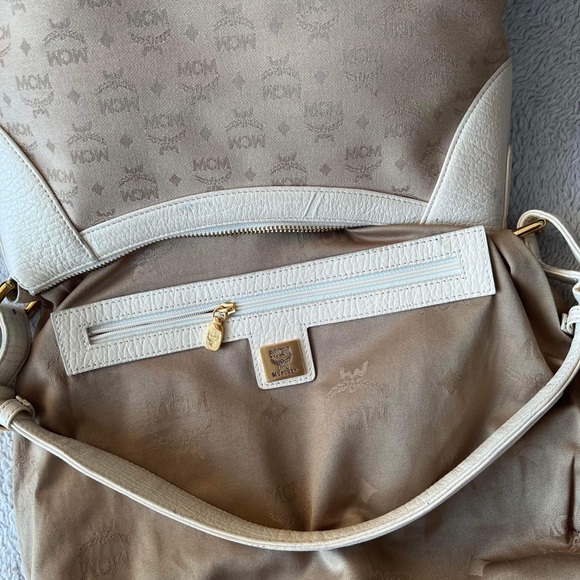 AUTHENTIC VINTAGE MCM CANVAS LEATHER SHOULDER BAG - Picture 13 of 16